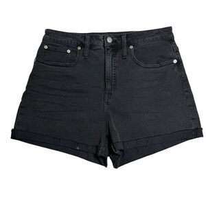 Madewell Womens Curvy High Rise Denim Shorts Size 29 Black Summer Capsule